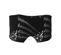 Note de musique,Masque pour les yeux bloquant la lumière Cache-yeux et cache-oreilles pour le sommeil