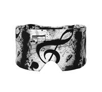 Note de musique,Masque pour les yeux bloquant la lumière Cache-yeux et cache-oreilles pour le sommeil