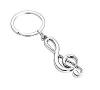 Note de Musique Pendentif Porte-Clés Clé de Sol en Métal - Violon Guitare Cadeau