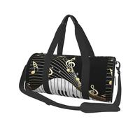 Note de Musique pour Clavier de Piano, Sac de Voyage de Grande capacité, Sac à Main Rond, Sac de Voyage de Sport, fourre-Tout, Sac de Fitness
