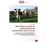 Note D'état Corporel Et Performances De Reproduction Chez La Vache
