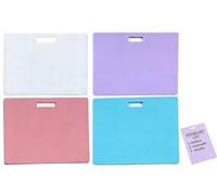 Note D'insigne Effaçable, Bloc-notes En Silicone Réutilisable, Mini Presse-papiers for Tableau Blanc Vertical Et Horizontal 4 Pièces, for Les Infirmières, Les Médecins(Mix*4,Horizontal)