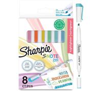 Note Duo Surligneurs Marqueurs Créatifs À Double Pointe Pastel Pointe Ogive Et Biseautée Pour Surligner, Dessiner, Égayer Votre Journal Et Bien Plus 8 Pièces