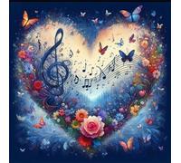 Note Fleur Puzzle 150 Pièces Adultes, 65x65cm DIY Puzzle Impossible Jeu de Création et Logique, Puzzles Classiques pour Adultes et Enfants de 12 Ans et Plus