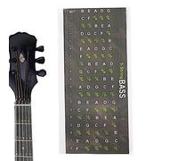 note guitare basse,Autocollant note guitare facile à lire - Aucun autocollant gauche colle pour guitare, affiche manche, note pour guitare Rianpesn