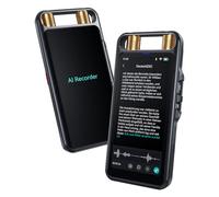 Note IA Enregistreur Vocal Numérique,Enregistrement One Touch avec Carte de 64 Go,Prise en Charge de la Transcription en 134 Langues par Texte,Résumé,Enregistreur Audio pour Réunions,interviews