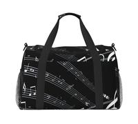 Note Musicale,Sacs de Sport, Sacs de Voyage bandoulière pour Le Sport, Sacs de Voyage Grande capacité pour Femmes et Hommes