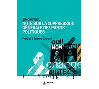 Note Sur La Suppression Générale Des Partis Politiques