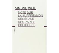 Note sur la suppression générale des partis politiques