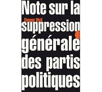 Note sur la suppression générale des partis politiques