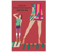 Notebook: 3,73 m² of tiny private squares, just for me: Art&Body Design Illustration, perfect for school, collage, office, work, A5 squared notebook, 60 pages