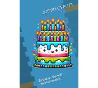 Notebook 6"x9" and 120 Lined Paper: Birthday cake with colorful candles