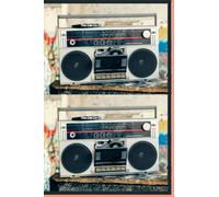 Notebook: 6x9 Retro Boom Box Radio Notebook with 120 blank pages