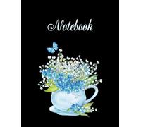 Notebook: 8.5"x11" for Work, School, Cute Flower Notebook Lined Paper 100 Pages for Writing