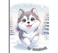 NOTEBOOK A RIGHE - COPERTINA HUSKY - PER SCUOLA O UFFICIO - ANIMAL - APPUNTI - BLOCK NOTES - TACCUINO - HOBBY SCRITTURA: HUSKY PASTEL