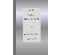 Notebook A5 60 sheets 120 pages squared, Quote: Perfect for School Work Office, Motivational Quote