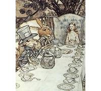 Notebook: Arthur Rackham Alice In Wonderland Mad Hatter's Tea Party Large 110 Page Wideruled Journal Students College School