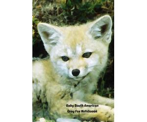 Notebook: Beautiful Chilean Baby South American Gray Fox Cover and 120 Lined Pages Inside, Part of the Animals of Chile Collection