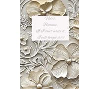 Notebook: Because, if I dont write it, I will forget it!