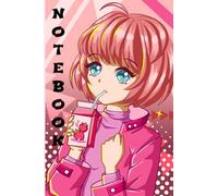 NOTEBOOK: Carnet de notes, Journal Intime Visuel coloré -Fille dessin Manga, Ados, 120 pages Lignées, couverture 15,24 x 22,86 cm, Finition couverture ... objet original, mignon et intemporel.