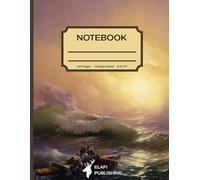 Notebook-College Ruled | 120 Pages 8.5'' x 11'' | Ideal for School and Office Use | Elafi Art Notebook Collection: The Ninth Wave (1850) by Ivan Aivazovsky