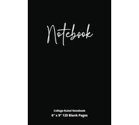 Notebook: College-Ruled 6" x 9" Blank Notebook for Home Offive and Or School