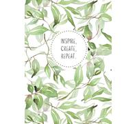 Notebook: College Ruled Notebook, Large (8.3 x 11.7 inches - A4 Size), 100 Pages, Green - Inspire, Create, Repeat, Poserlane