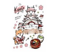 NOTEBOOK: Cute Japanese Castle Kyoto Doodle Art - 6x9 Inches, 200 Pages: kyoto illustration Notebook