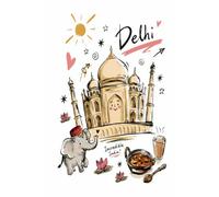 NOTEBOOK: Cute Taj Mahal India Doodle Art - 6x9 Inches, 200 Pages: india illustration Notebook