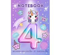 Notebook for a Special 4 Year Old Girl: Lined Pages with Cute Colouring In Corners and 100+ Positive Words for Girls Aged Four