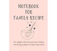 NOTEBOOK FOR FAMILY RECIPE: This notebook will be the heart of your kitchen and the legacy of flavor for future generations!
