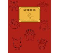 Notebook: Friendly Monster Back to School Supplies, College Ruled Composition Notebook, Semi-Transparent Monster Doodles inside, 100 Pages
