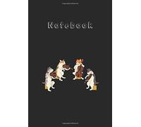 Notebook: Fun Cats Playing Violin Cello Gift Music Cat Lover Medium Size 6'' X 9'' Cello Notebookwhite Paper Blank Journal With Black Cover 116 Pages For Men And Women
