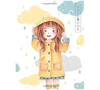 Notebook: Girl Smiles In The Rain : Lined Journals -Taking System Paper For School And University : 110 Pages - Large (8.5 X 11 Inches)