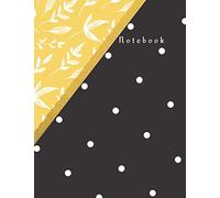 Notebook: Gold Black And White College Ruled 1 Subject - Large 8.5 X 11 - College Ruled 100 Sheets / 200 Pages: For Daily Usage At Work, School And College, Or A Great Gift Idea For Loved Ones!