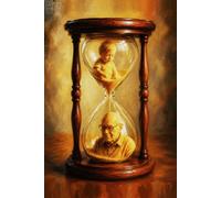 NOTEBOOK: Hourglass of Life - Child to Elder Time Passage Art - 6x9 Inches, 200 Pages: time passage art
