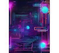 Notebook in lines. Cover with electric and electronic motifs.