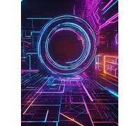 Notebook in lines. Cover with electric and electronic motifs.