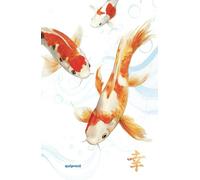 Notebook Journal for Travel, School, Art, and Office Use: For Daily Writing and Sketching - Hardcover with Japanese Koi Fish of HappinessTheme, 180 ... 80 Blank for Drawings), Medium 5.5" x 8.5"