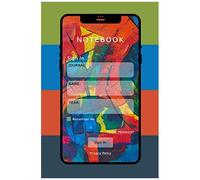 Notebook Journal: Modern Painting Crazy Warm Colors Smartphone Colors Palette Composition 6x9 Lined 112 Pages For School College Office Women Men Teenagers