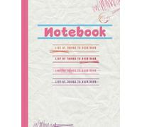 Notebook- List of Things to Overthink: Because There's Always More to Ponder