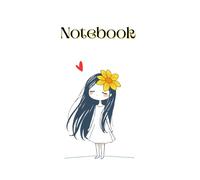 Notebook: Minimal Doodle Girl with Yellow Flower | 6" x 9" | 120 Pages | Perfect for Notes, Journaling & Gifting