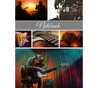 Notebook: Music Score/ Original Lined Notebook On The Guitar / 8,5*11 Inches 120 Pages / Tables / Sheet Music / Travel Diary / Notepad / For Enthusiasts,Amateur,Pros,Friends,Coach,Man,Or To Offer As A