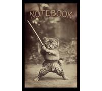 Notebook - Ninja cat notebook: Softcover notebook with dot grid, 120 pages for notes, sketches and creative ideas: Funny notebook with Ninja Cat - ... minds, cat fans and martial arts lovers