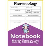 Notebook Nursing Pharmacology: 100 Blank Medication Sheets for Nurses, Nursing Pharmacology Template Notebook, 8.5" x 11"