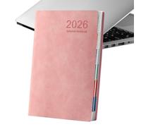 Notebook Planner 2026 Agenda journalier A5 pour tâches professionnelles et personnelles, un complet de 12 mois avec section de notes, papeterie durable pour exercices, voyages