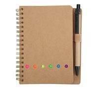 Notebook portable portable simple Bobine à double bobine Notebook Étudiant. (Café)