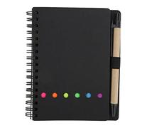 Notebook portable portable simple Bobine à double bobine Notebook Étudiant. (Noir)