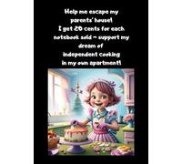 Notebook squared grid 100-sheet, 200 pages, squared paper, format A5, glossy cover, make my dream come true, independent cooking