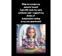 Notebook squared grid 100-sheet, 200 pages, squared paper, format A5, glossy cover, make my dream come true, independent eating